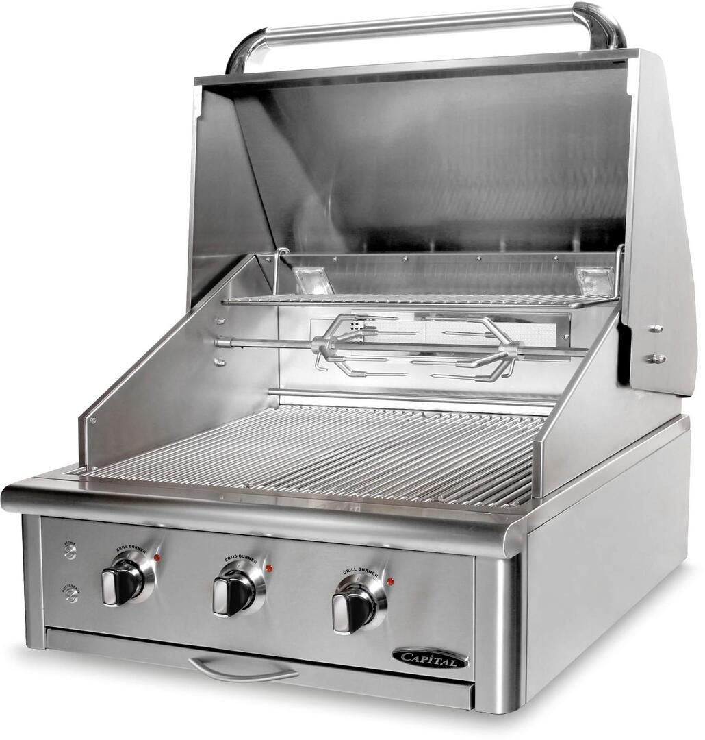 Capital 30" Precision Series Freestanding Natural Gas/Liquid Propane Grill with Infrared Burners in Stainless Steel (CG30RFSN)