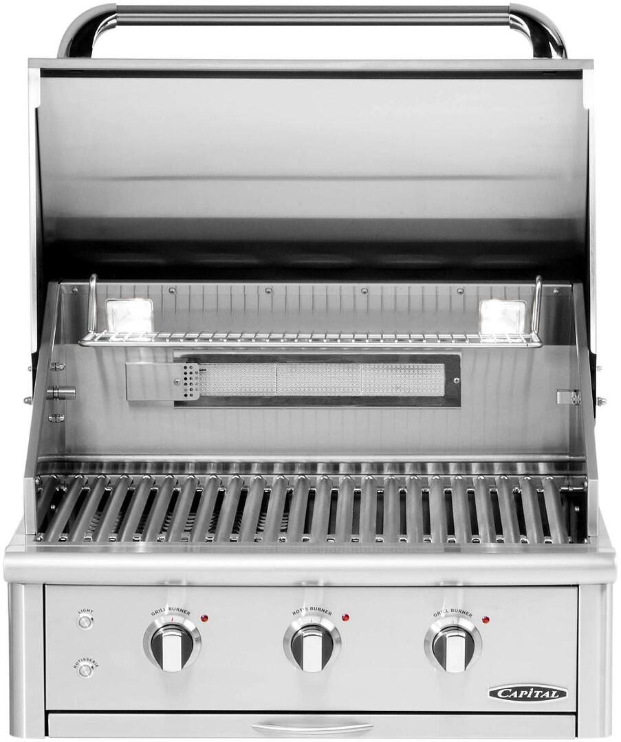 Capital 30" Precision Series Freestanding Natural Gas/Liquid Propane Grill with Infrared Burners in Stainless Steel (CG30RFSN) Grills Capital Natural Gas Built-In 