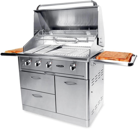 Capital 40" Precision Series Freestanding Natural Gas/ Liquid Propane Grill with Standard and Infrared Burners in Stainless Steel (CG40RFSN/L) Grills Capital Natural Gas Freestanding 
