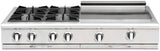 Capital 48" Culinarian Series Gas Rangetop with 8 Open Burners, Optional Grill/Griddle in Stainless Steel (CGRT488) Rangetops Capital Natural Gas 4 Open Burners and 24" Griddle 