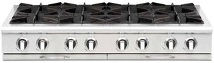Capital 48" Culinarian Series Gas Rangetop with 8 Open Burners, Optional Grill/Griddle in Stainless Steel (CGRT488) Rangetops Capital Natural Gas 8 Open Burners 