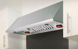 Capital 48-Inch Performance Series Wall Mount Ducted Hood with 1200 CFM Motor in Stainless Steel (PSVH48HL)