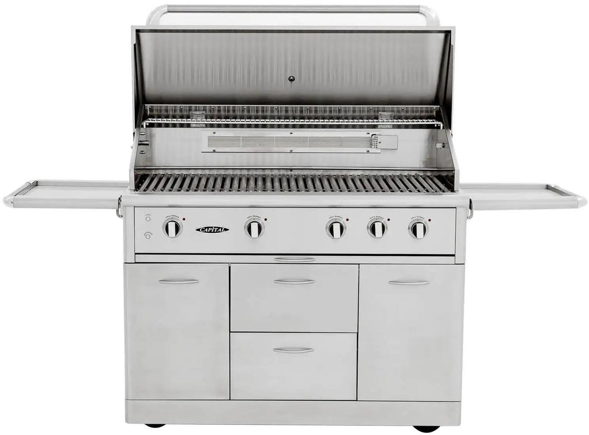 Capital 48" Precision Series Built-In Natural Gas/Liquid Propane Grill with Standard and Infrared Burners in Stainless Steel (CG48RBIN/L) Grills Capital Natural Gas Freestanding 