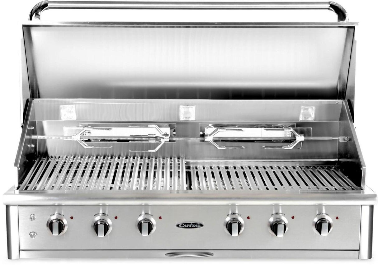 Capital 52" Precision Series Freestanding Natural Gas/Liquid Propane Grill with Standard and Infrared Burners in Stainless Steel (CG52RFSN/L) Grills Capital Natural Gas Built-In 