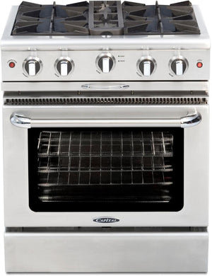 Capital Culinarian Series 30-Inch All Gas Freestanding Range in Stainless Steel (MCOR304)