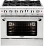 Capital Culinarian Series 36" Freestanding All Gas Range with 6 Open Burners 4.9 cu. ft. Oven in Stainless Steel (MCOR366N) Ranges Capital Natural Gas 6 Open Burners 