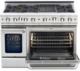 Capital Culinarian Series 48" Freestanding All Gas Range with Self-Cleaning Double Oven in Stainless Steel (CGSR488)
