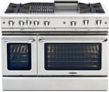 Capital Culinarian Series 48" Freestanding All Gas Range with Self-Cleaning Double Oven in Stainless Steel (CGSR488) Ranges Capital Liquid Propane 4 Open Burners, Griddle, & Grill 