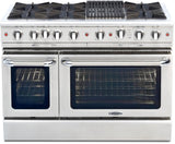Capital Culinarian Series 48" Freestanding All Gas Range with Self-Cleaning Double Oven in Stainless Steel (CGSR488) Ranges Capital Natural Gas 6 Open Burners & Grill 