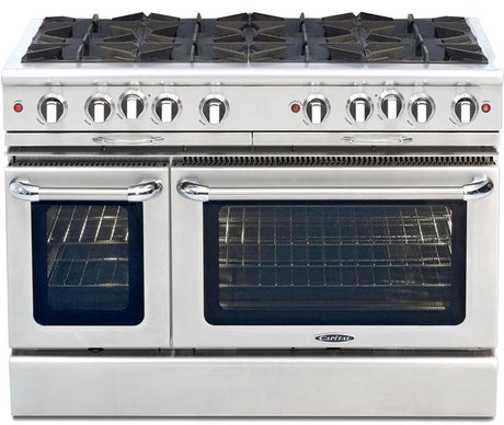 Capital Culinarian Series 48" Freestanding All Gas Range with Self-Cleaning Double Oven in Stainless Steel (CGSR488) Ranges Capital Natural Gas 8 Open Burners 