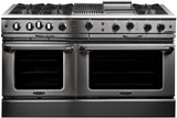 Capital Culinarian Series 60" Freestanding All Gas Range with 8 cu. ft. Double Oven, Griddle, Grill, and 6 Burners in Stainless Steel (CGSR604BG2)