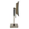 ALFI brand ABM8FLED-BN Brushed Nickel Tabletop Square 8" 5x Magnifying Cosmetic Mirror with Light