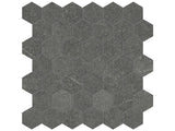 Anatolia Tile 2" Mjork Color Body Porcelain Carbon Hexagon 42 Piece Mosaic 4501-0382-0 1 Sheet = .97 Sq. Ft." Carbon 2" Hexagon - premium natural stone mosaic tile from Anatolia Tile, available at PoshHaus showroom in Keene, NH