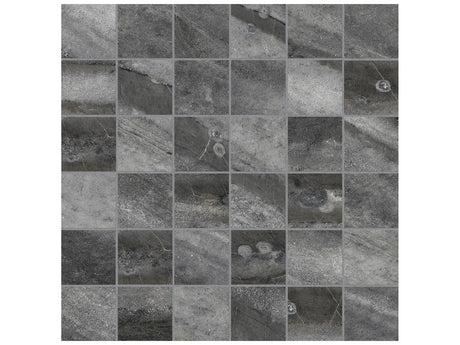 Anatolia Tile 2X2 Evolution Carbon Matte 36 Piece Porcelain Mosaics. 1 Sheet = .96 Sq. Ft. 4501-0092-0 (69-208) Carbon 2x2 - premium natural stone mosaic tile from Anatolia Tile, available at PoshHaus showroom in Keene, NH