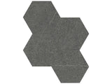Anatolia Tile 6" Mjork Color Body Porcelain Carbon 4 Piece Mosaic Hexagon 4501-0378-0 1 Sheet = .80 Sq. Ft." Carbon 6" Hexagon - premium natural stone mosaic tile from Anatolia Tile, available at PoshHaus showroom in Keene, NH