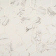 Pietra carrara hexagon 12X12 glazed porcelain mesh mounted mosaic tile NCAR2X2HEX-N product shot multiple tiles angle view