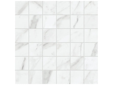 Anatolia Tile 2X2 Altezza Matte Carrara 36 Piece Porcelain Mosaics. 1 Sheet = .97 Sq. Ft. 4501-0000-0 (63-663) Carrara 2x2 - premium natural stone mosaic tile from Anatolia Tile, available at PoshHaus showroom in Keene, NH
