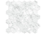 Anatolia Tile La Marca 2 Inch Hexagon Carrara Honed Porcelain Mosaics. 1 Sheet = .96 Sq. Ft. 4501-0352-0 Carrara Gioia 2" Hexagon Honed - premium natural stone mosaic tile from Anatolia Tile, available at PoshHaus showroom in Keene, NH