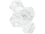 Anatolia Tile 6" Hexagon La Marca Carrara Polished & Rectified Porcelain Mosaic - 1 Sheet = .797 - 4501-0325-0" Carrara Gioia 6" Hexagon Polished - premium natural stone mosaic tile from Anatolia Tile, available at PoshHaus showroom in Keene, NH