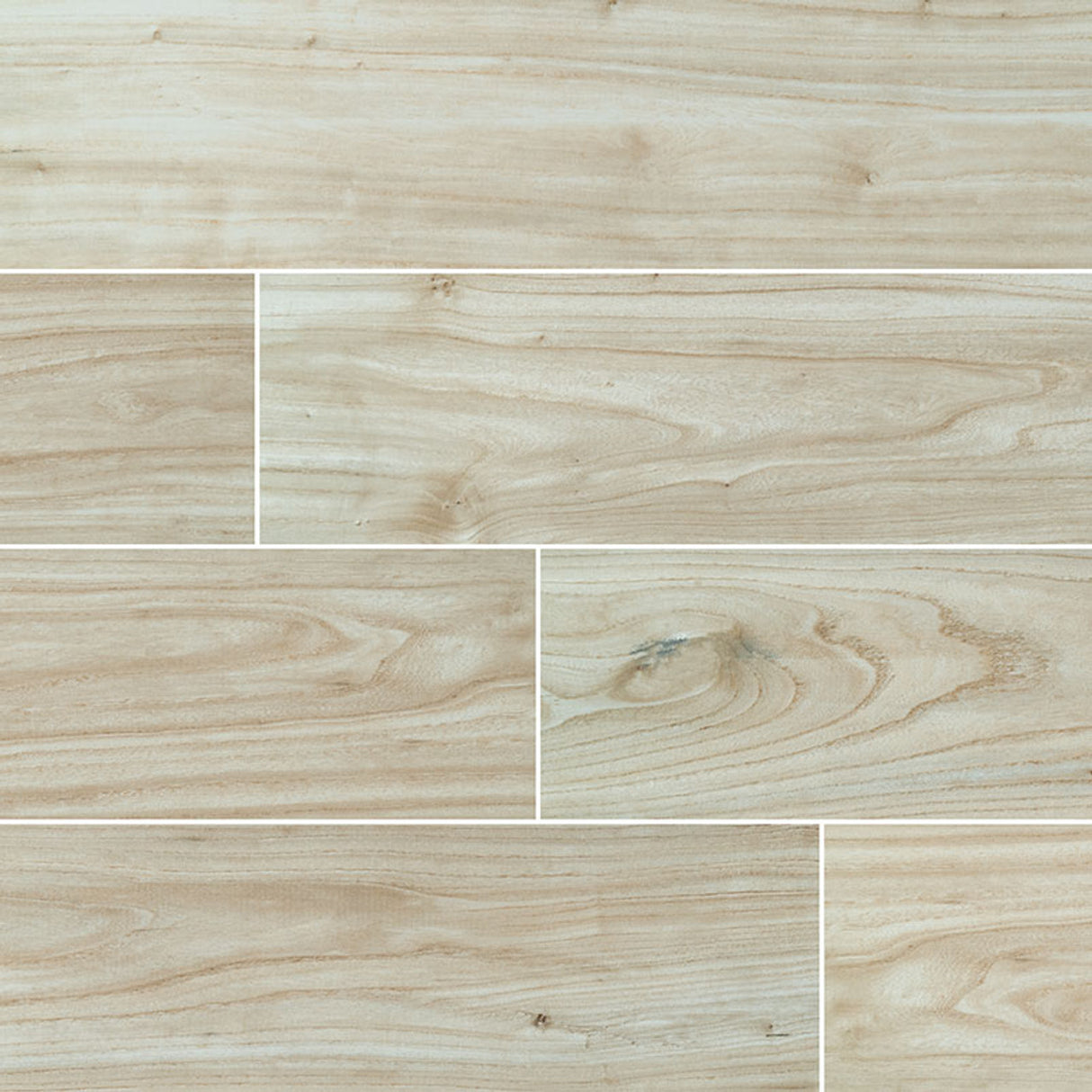 Catalina maple 8x48 polished porcelain floor and wall tile NCATMAP8X48P-N product shot multiple tiles angle view