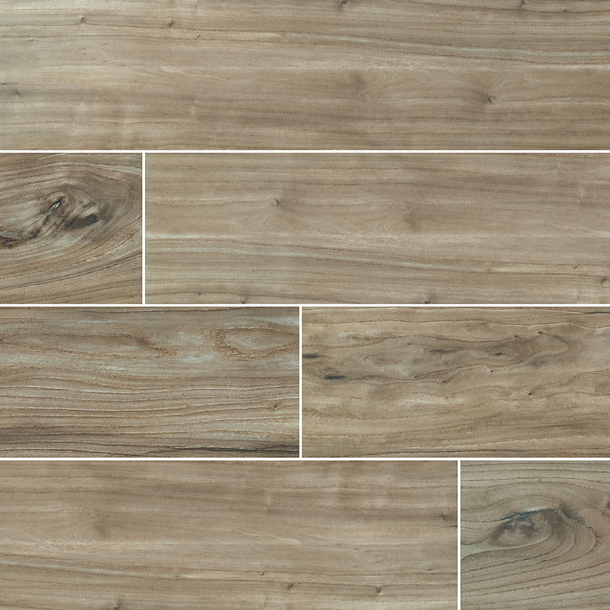 Catalina-teak-8x48-polished-porcelain-floor-and-wall-tile-NCATTEA8X48P-product-shot-multiple-tiles-angle-view