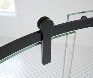 MAAX 139410-900-340-001 Outback Round 36 x 36 x 75 5/8 in. 8mm Sliding Shower Door for Corner Installation with Clear glass in Matte Black