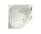 MAAX 100875-003-001-000 Tandem 5454 Acrylic Corner Center Drain Whirlpool Bathtub in White