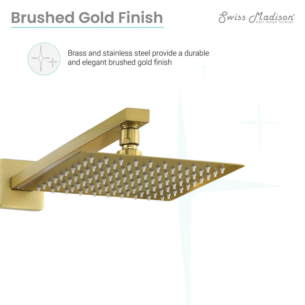 Concorde Single-Handle 1-Spray Tub and Shower Faucet in Brushed Gold (Valve Included)