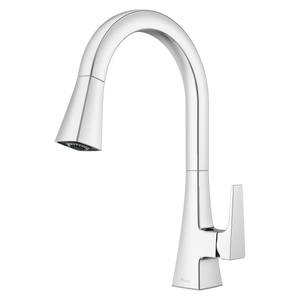 Pfirst Modern 1-Handle Pull-Down Kitchen Faucet in Polished Chrome