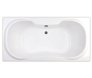 MAAX 101227-091-001-000 Cambridge 72 x 36 Acrylic Drop-in Center Drain 10 Microjets Bathtub in White