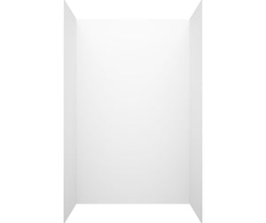 Swanstone SMMK72-3650 36 x 50 x 72 Swanstone Smooth Glue up Bathtub and Shower Wall Kit in White SMMK723650.010