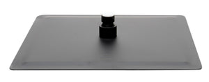 Matte Black Stainless Steel 12" Square Ultra-Thin Rain Shower Head
