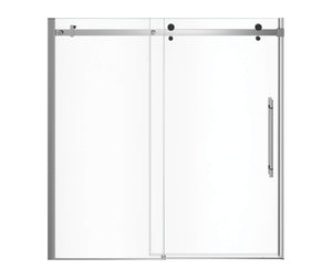 MAAX 138480-900-350-000 Vela 56 ½-59 x 59 in. 8 mm Sliding Tub Door for Alcove Installation with Clear glass in Chrome and Matte Black