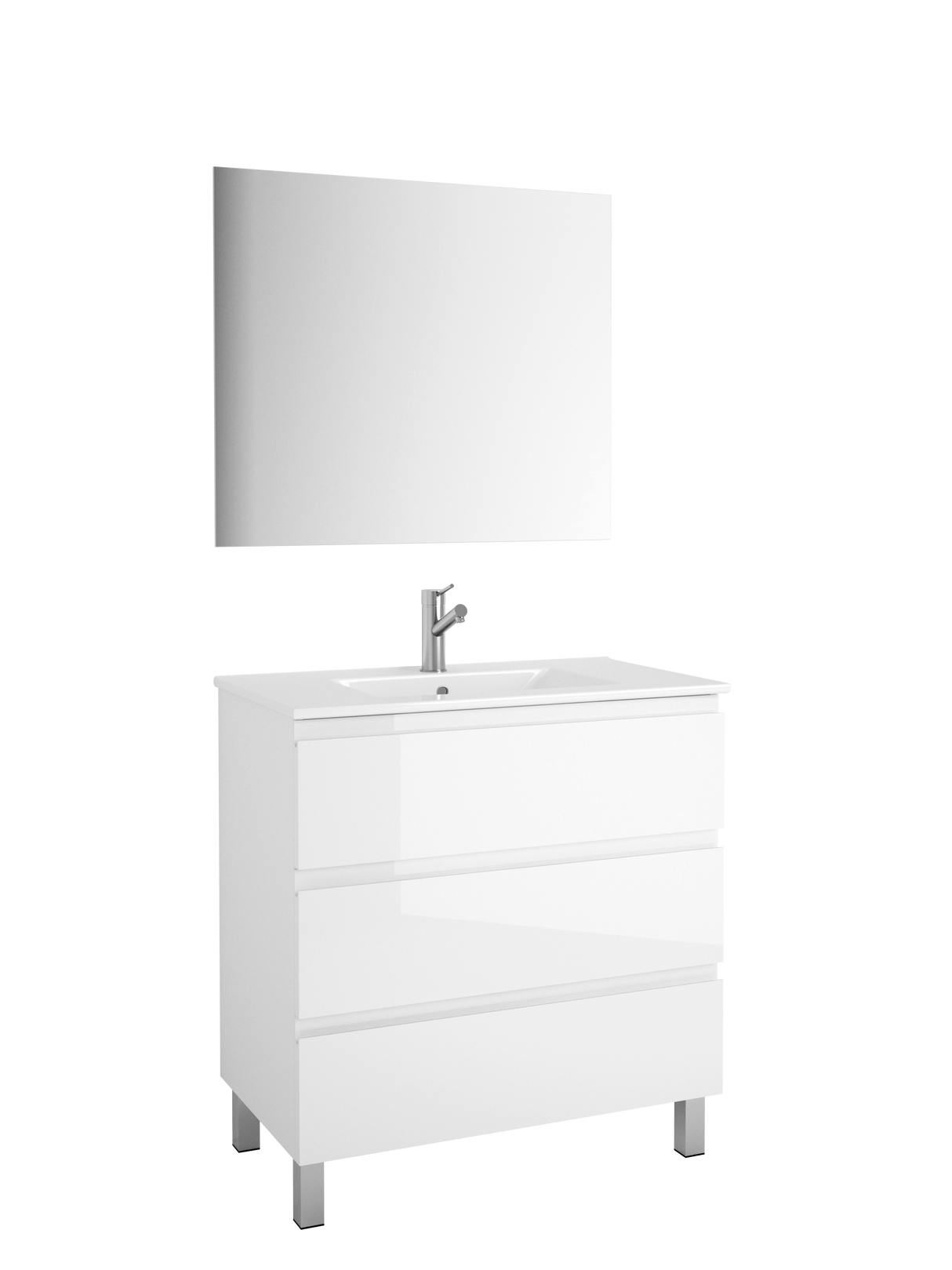 DAX Costa Engineered Wood Single Vanity Cabinet, 36", Glossy White DAX-COS013611
