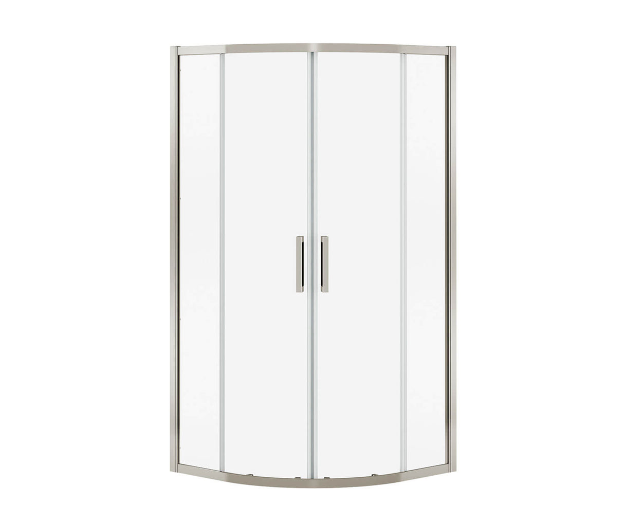 MAAX 137445-900-305-000 Radia Neo-round 40 x 40 x 71 ½ in. 6mm Sliding Shower Door for Corner Installation with Clear glass in Brushed Nickel