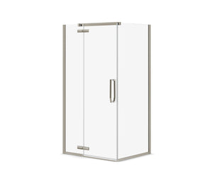 MAAX 136330-900-305-000 Link Rectangular 42 x 34 x 75 in. 8mm Pivot Shower Door for Corner Installation with Clear glass in Brushed Nickel