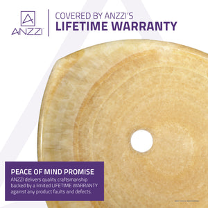 ANZZI LS-AZ315 Flavescent Visage Natural Stone Vessel Sink in Cream Jade (Showroom Display)