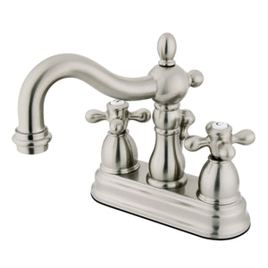 Kingston Brass KB1608AX Heritage 4 in. Centerset Bathroom Faucet, Brushed Nickel