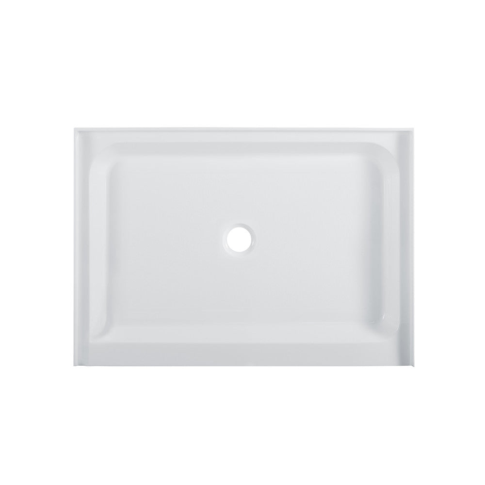 Voltaire 48 x 36 Acrylic White, Single-Threshold, Center Drain, Shower Base