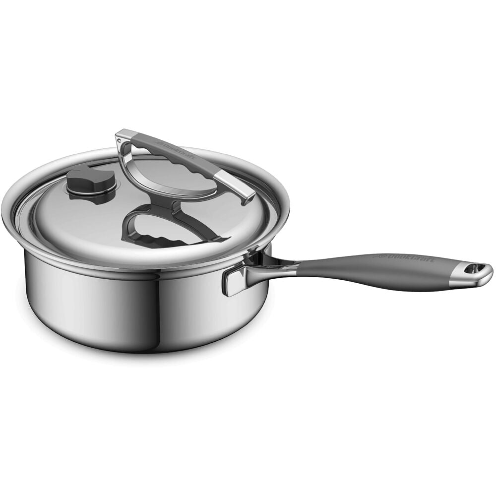 CookCraft CC-3000-3QT Cookcraft Original Line 3 qt Sauce Pan, Patented Lid Latch