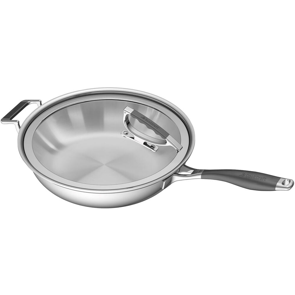 CookCraft CC-5004 Cookcraft 13" French Skillet with Glass Latch Lid