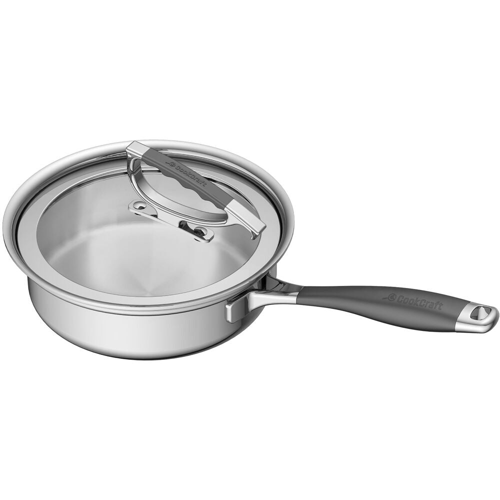 CookCraft CC-5005 Cookcraft 8" Saute Pan with Glass Latch Lid