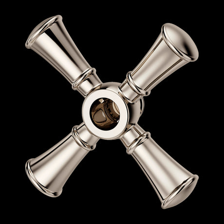 Tisbury Single Cross Handle for Slide Bar Kit in Polished Nickel