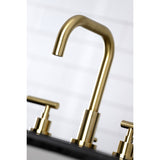 Kingston Brass FSC8933CML Manhattan Widespread Bathroom Faucet with Brass Pop-Up, Brushed Brass