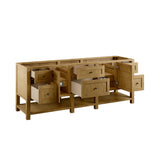 Breckenridge 84" Double Vanity, Light Natural Oak w/ 3 CM Eternal Jasmine Pearl Top