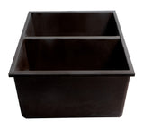 ALFI brand AB3420UM-C Chocolate 34" Undermount Double Bowl Granite Composite Kitchen Sink