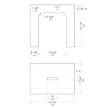 White Matte Solid Surface Resin Bathroom / Shower Stool