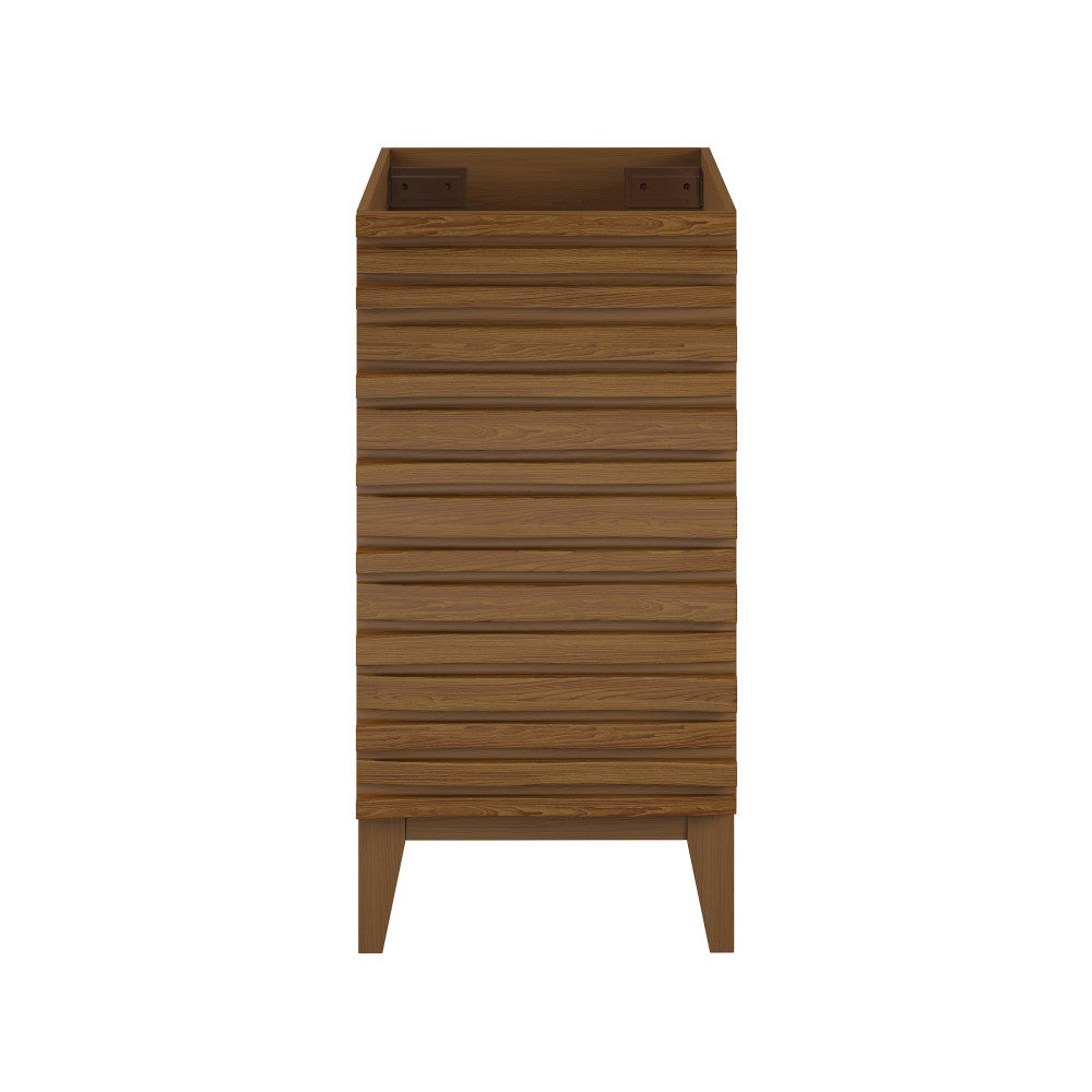 Cascade 18” Bathroom Vanity in Brown Oak- Cabinet Only