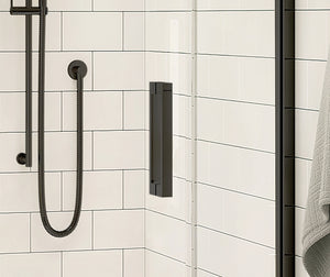MAAX 137446-900-340-000 Radia Round 36 x 36 x 71 ½ in. 6 mm Sliding Shower Door for Corner Installation with Clear glass in Matte Black