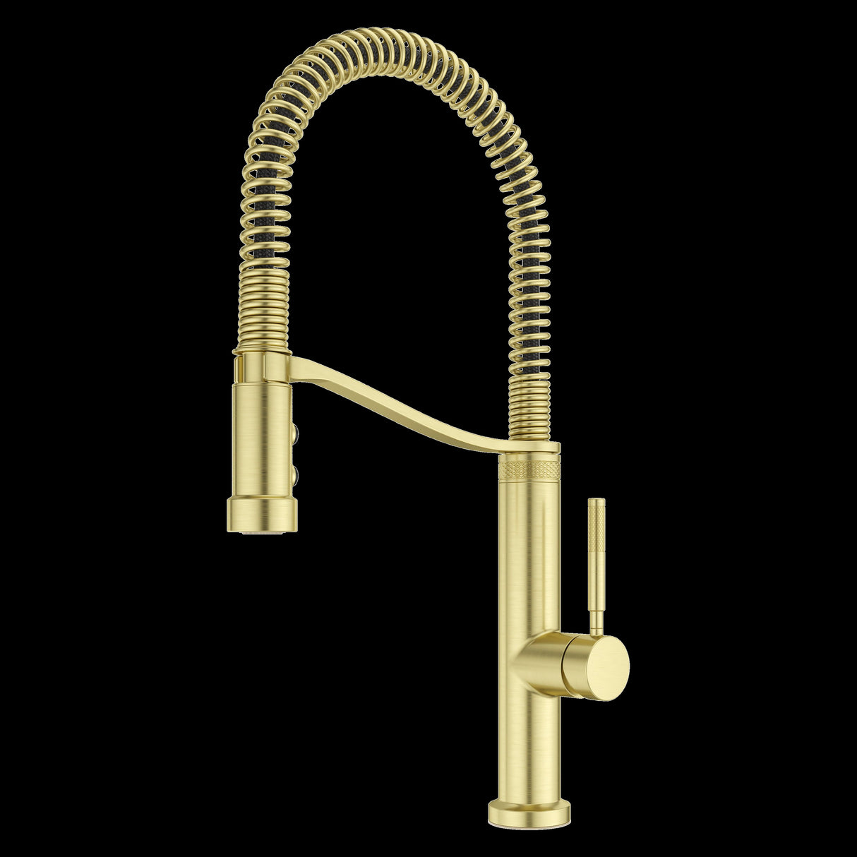 Bruton Culinary 1-Handle Pull-Down Kitchen Faucet in Brushed Gold